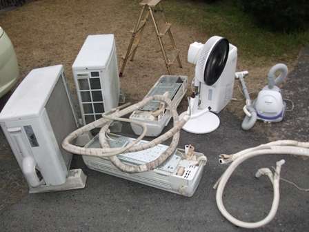 エアコンとついでに小型家電引き取り
